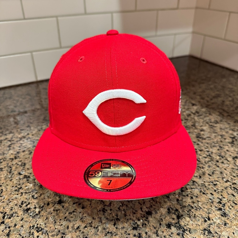 Cincinnati Reds New Era 59FIFTY Fitted Hat Size 7 1990 World Series Red Wool New